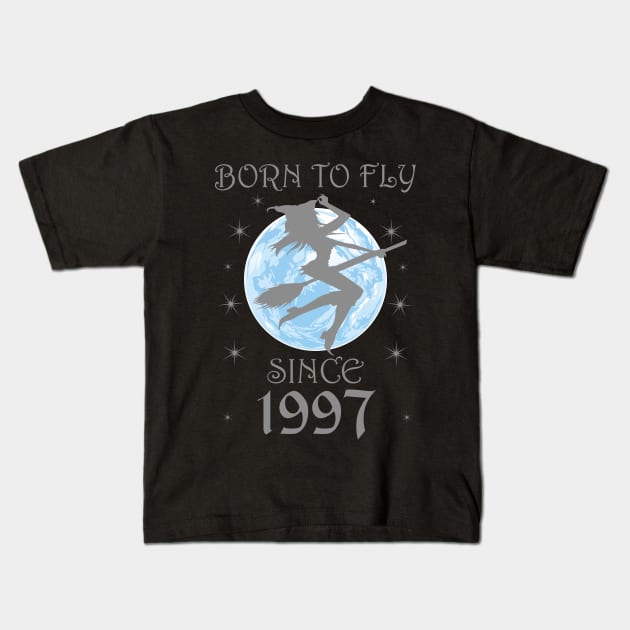 BORN TO FLY SINCE 1941 WITCHCRAFT T-SHIRT | WICCA BIRTHDAY WITCH GIFT Kids T-Shirt by Chameleon Living